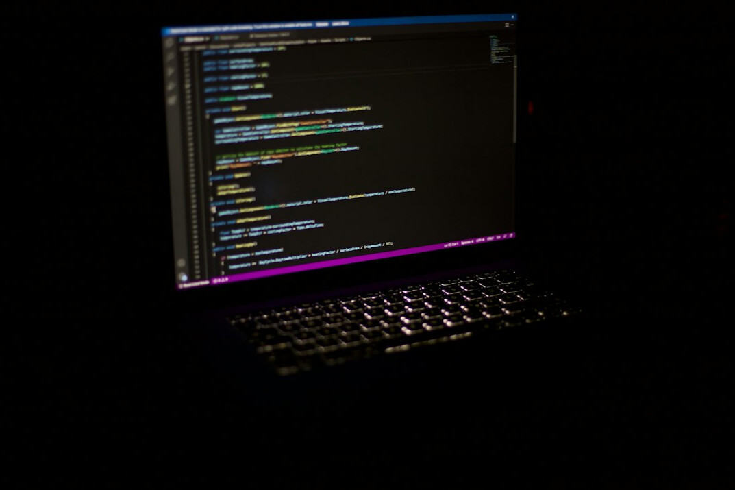python code on laptop
