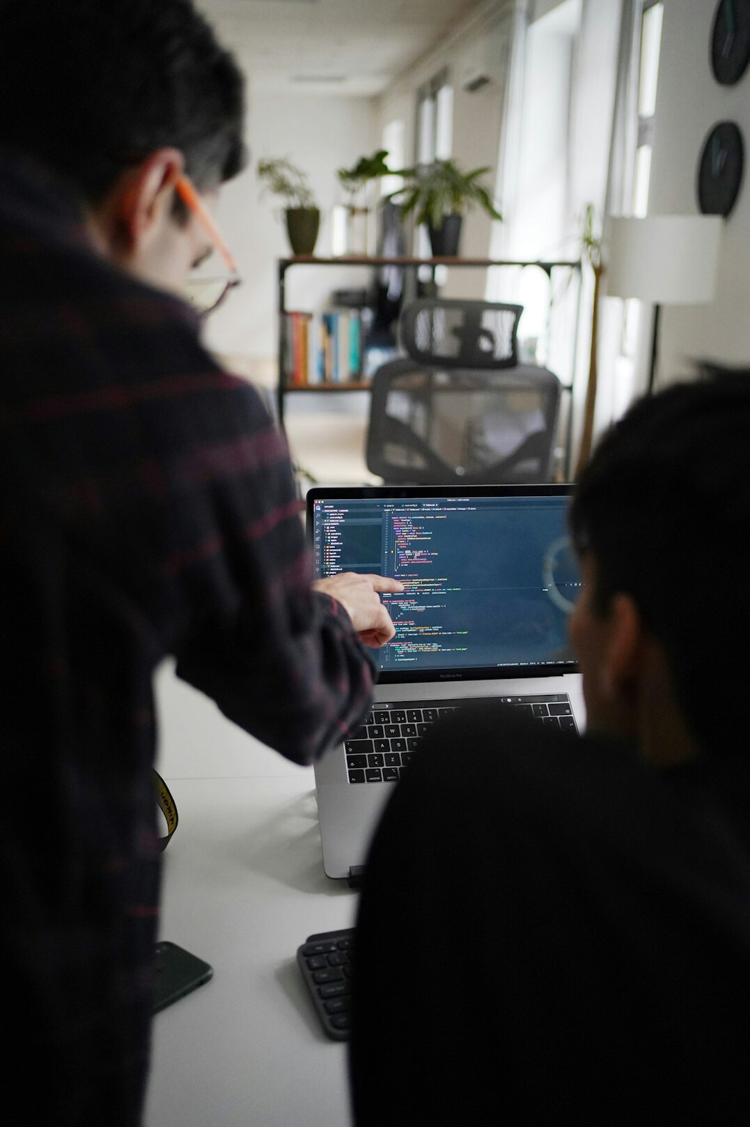 person learning programming on computer
